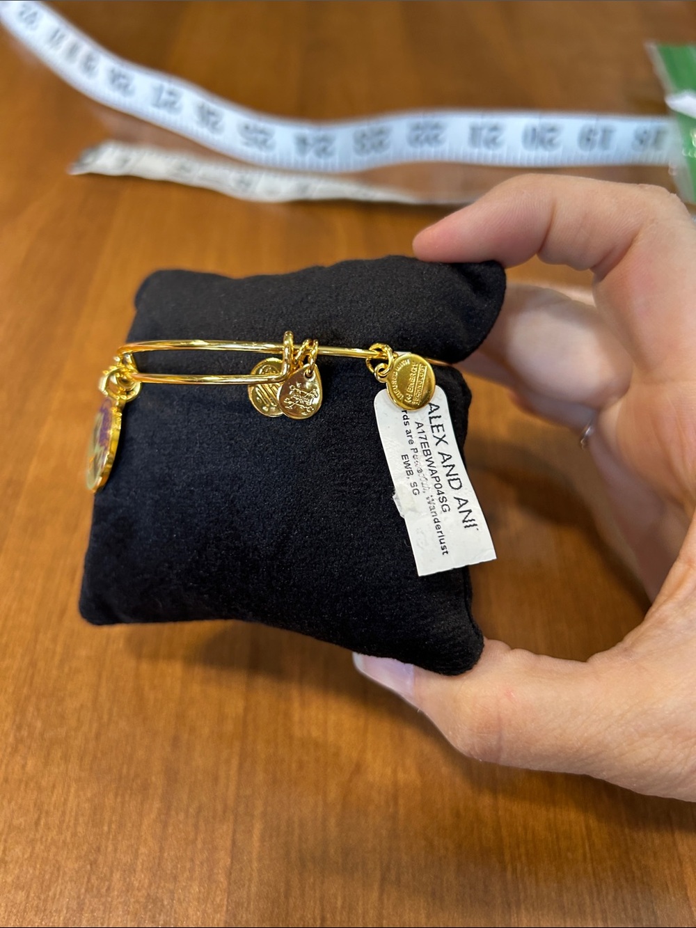 Alex and Ani Gold Wanderlust Charm Bangle Bracelet - Picture 3 of 5